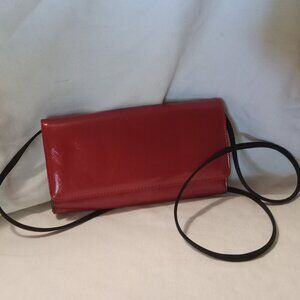 Vintage Red Wallet-Style Crossbody or Clutch Bag, Like New Condition